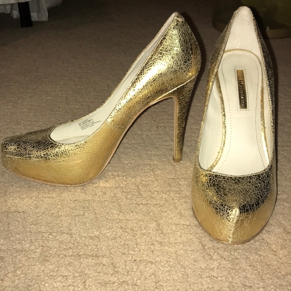 Gold BCBG heels